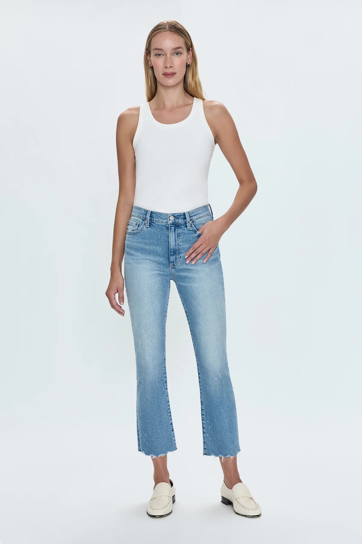 Pistola Lennon High Rise Crop Boot Cut Jeans in Dynamic Vintage