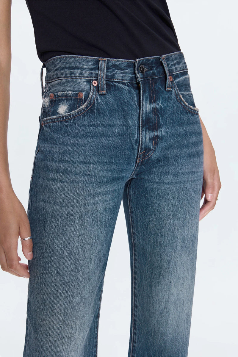 Pistola Lexi Mid-Rise Bowed Straight Leg Jean in Artisan