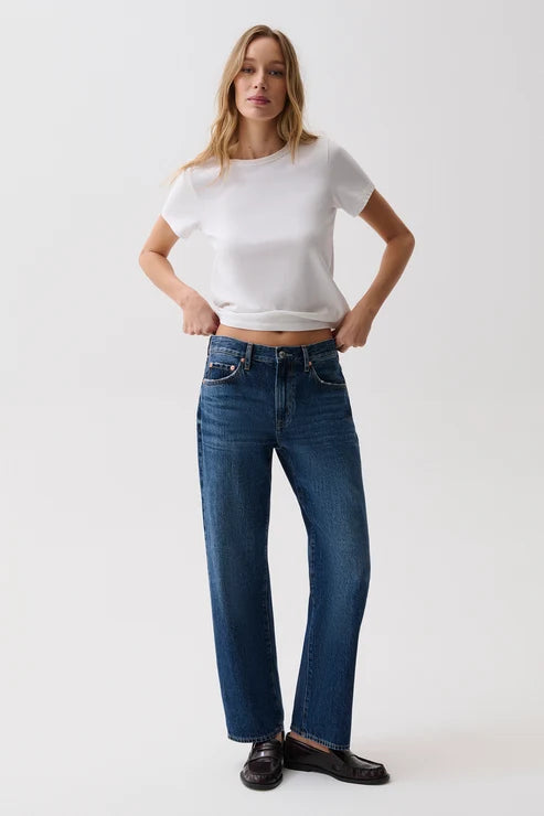 Pistola Lexi Bowed Straight Leg Jean: Moonwave 