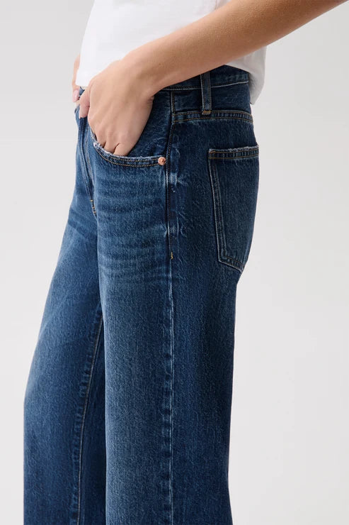 Pistola Lexi Bowed Straight Leg Jean: Moonwave 