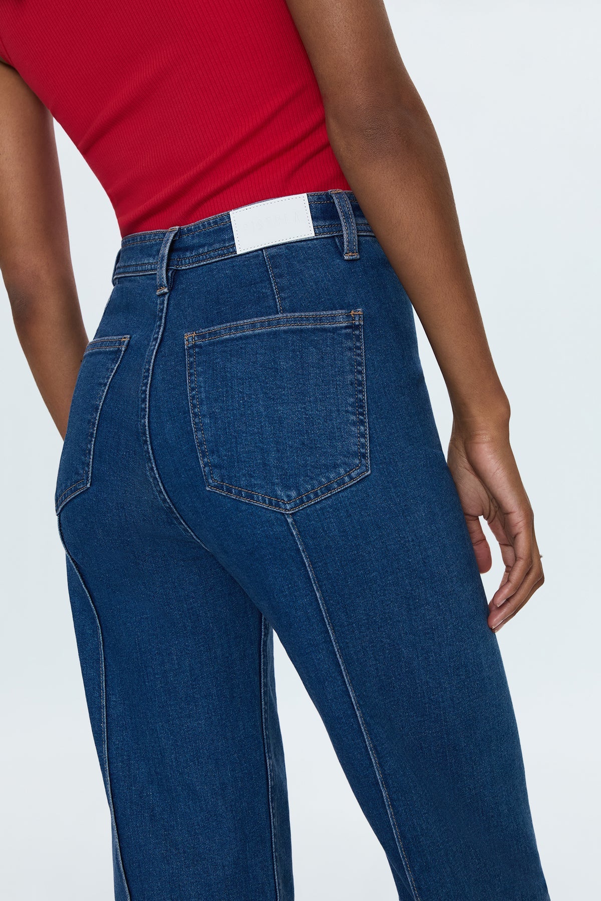 Pistola Penny High Rise Wide Jean in Country Club-back detail