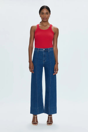 Pistola Penny High Rise Wide Jean in Country Club-front