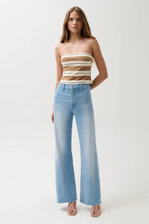 Pistola Penny High Rise Wide Leg Jean whisper