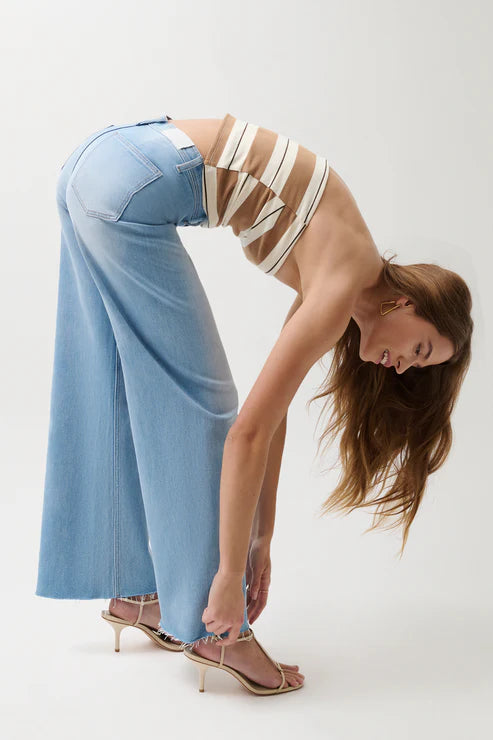 Pistola Penny High Rise Wide Leg Jean whisper