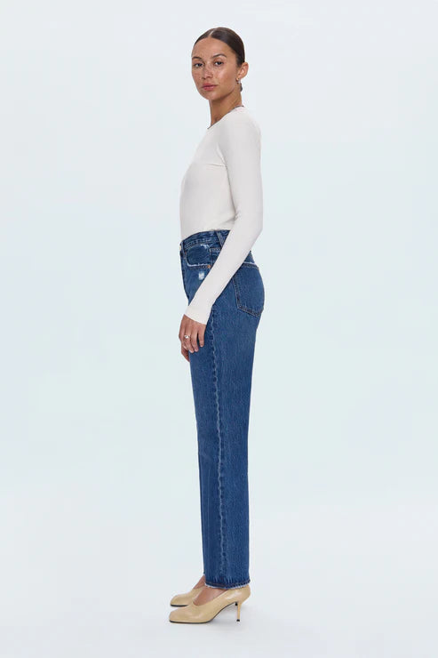 Pistola Cassie Super High Rise Straight Jean Cameo Vintage 