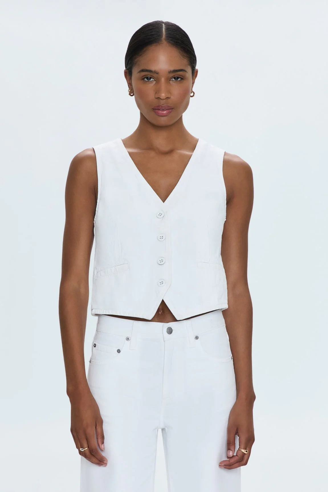 Pistola Vero Denim Vest in white