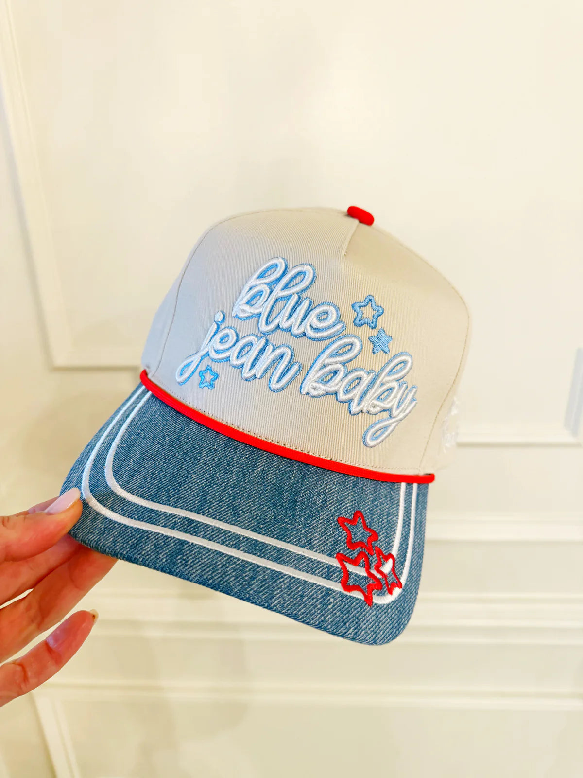 Poppy & Pine Blue Jean Baby Hat