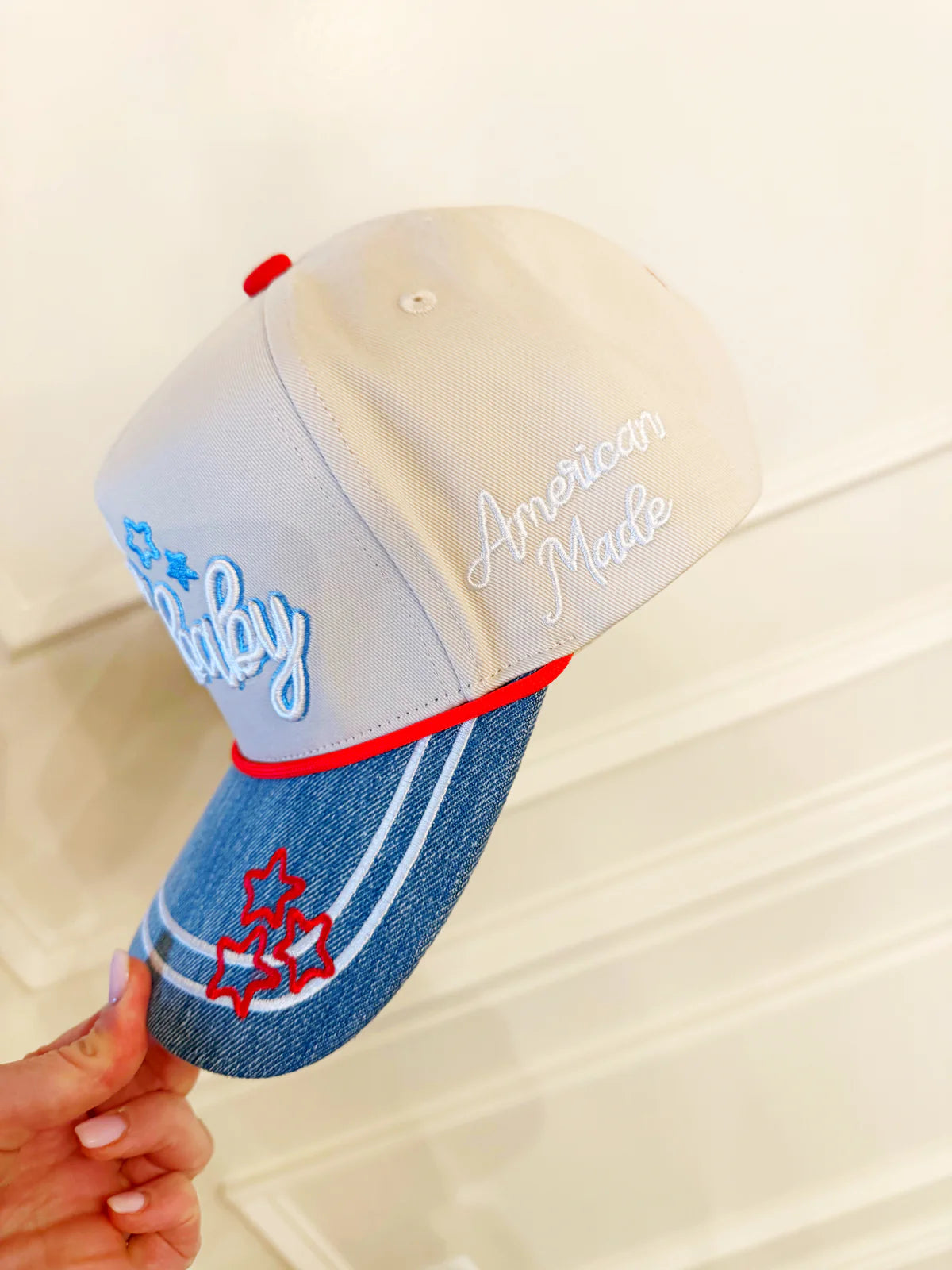 Poppy & Pine Blue Jean Baby Hat
