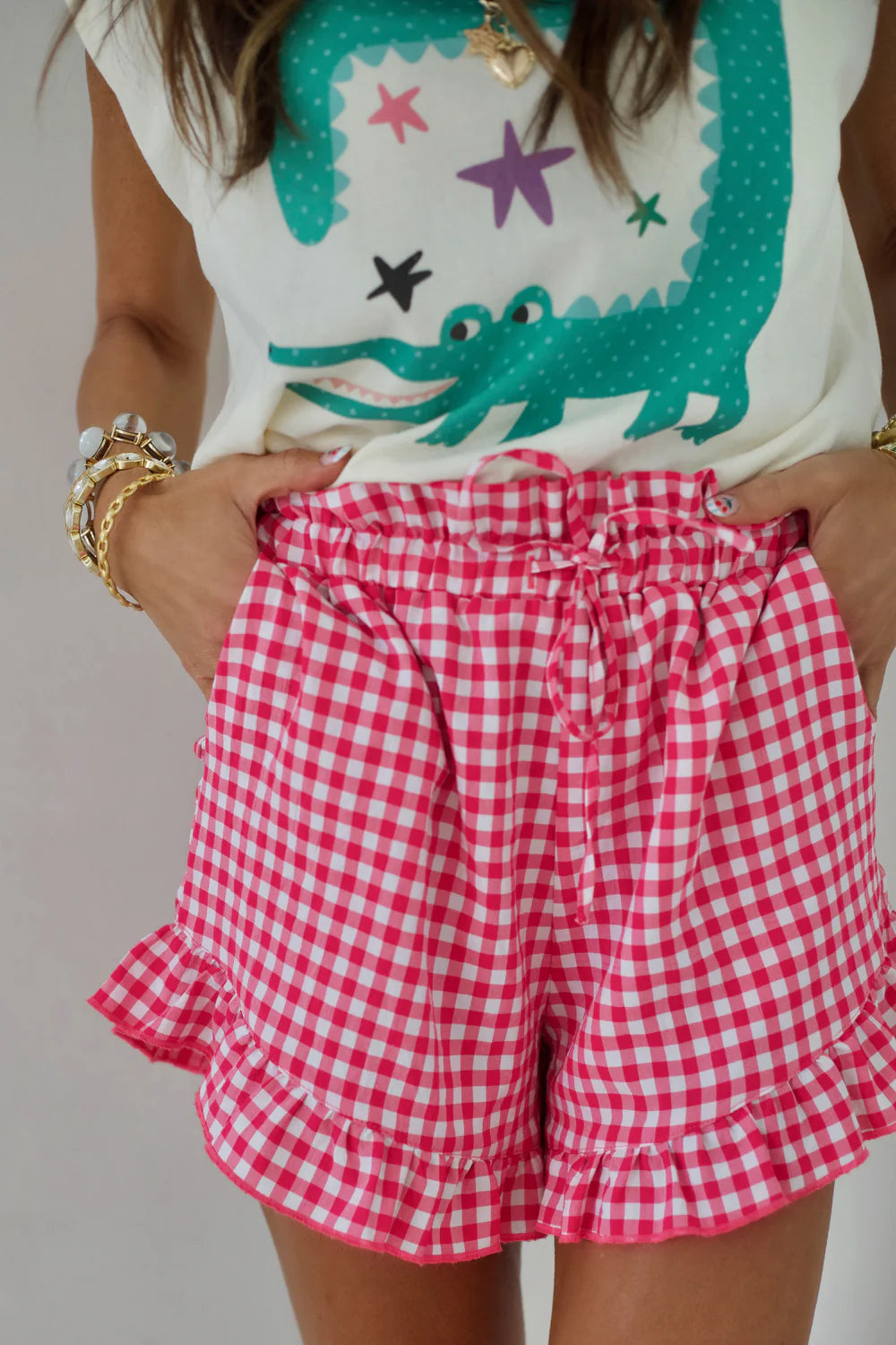 Poppy & Pine Bubblegum Ruffle Shorts