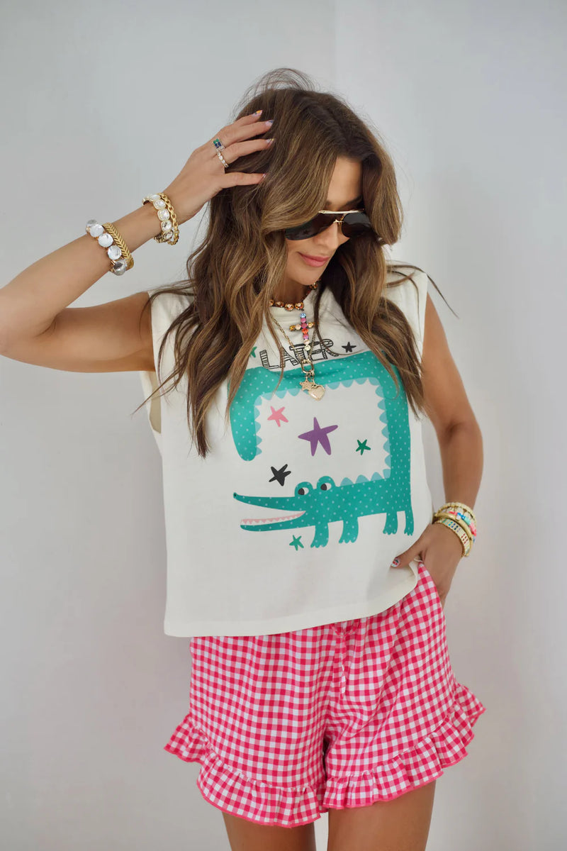 Poppy & Pine Bubblegum Ruffle Shorts