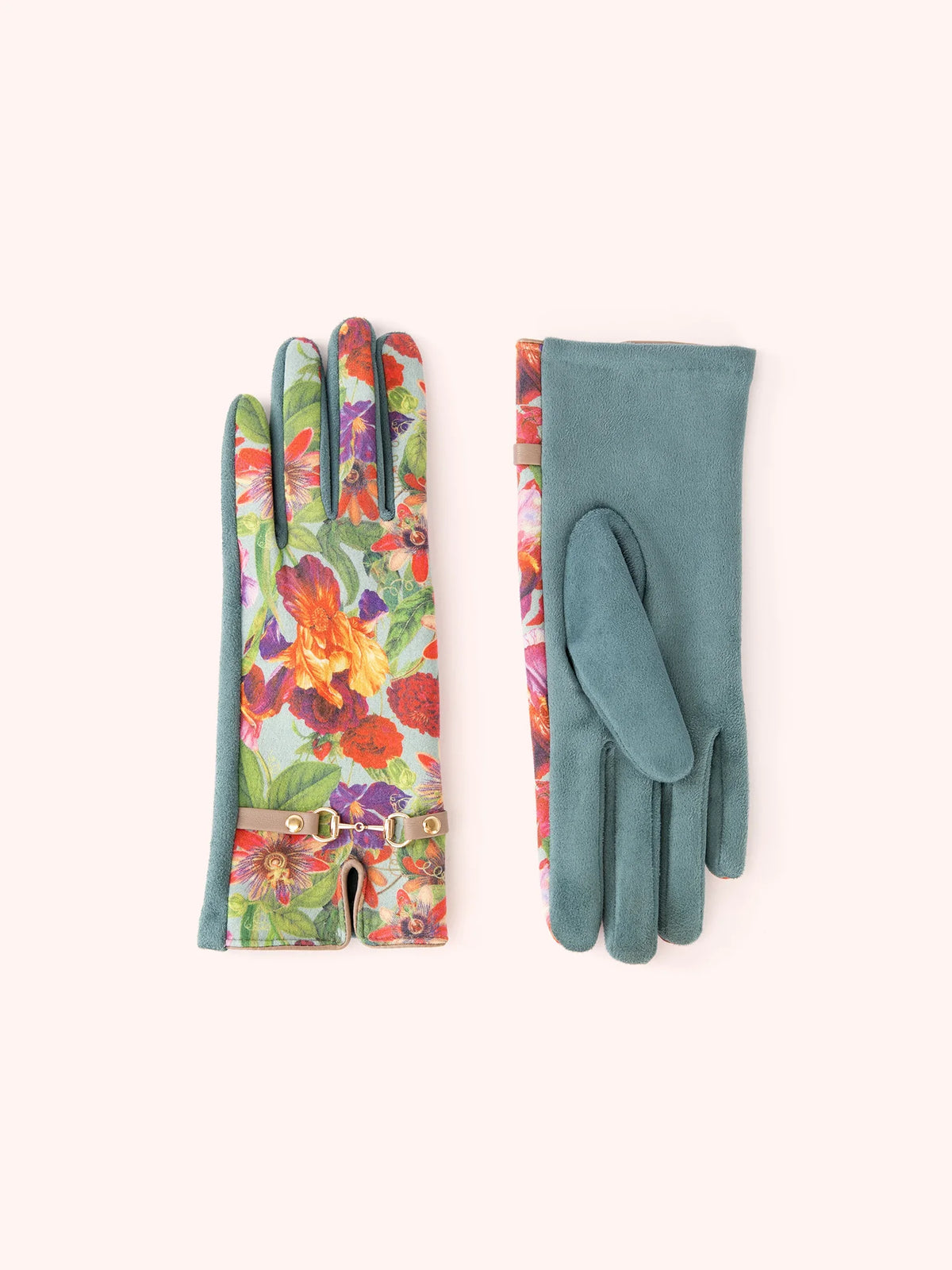 Powder Kylie Ice Suede & Floral Gloves