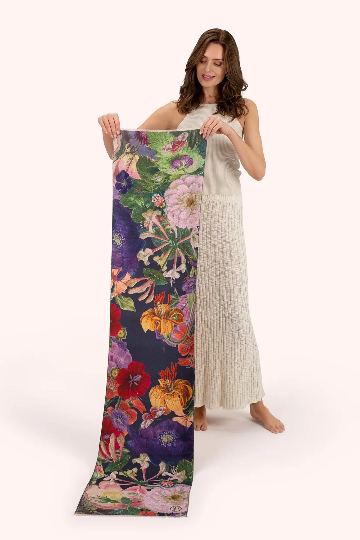 Powder Lux Scarf Midnight Posy