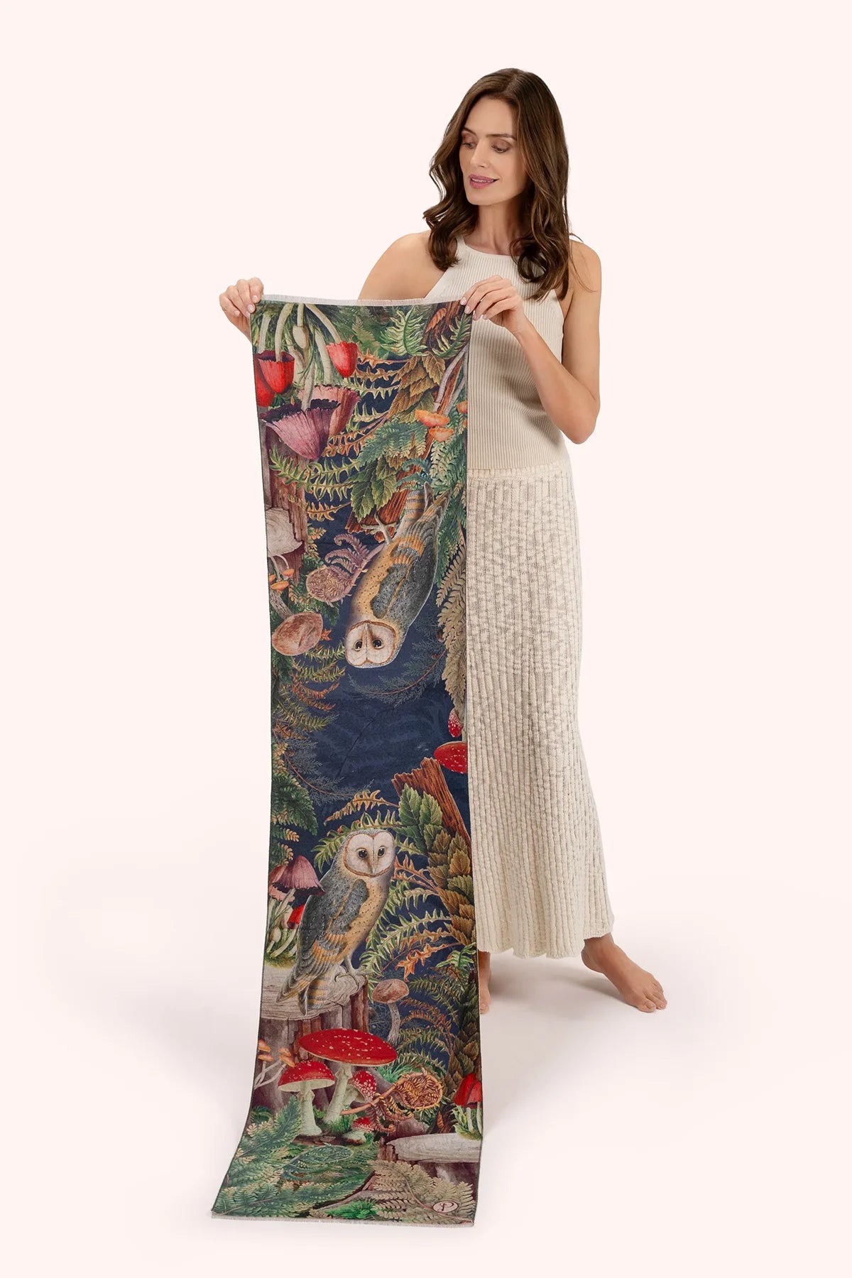 Powder Lux Scarf Wild Woodland Owl