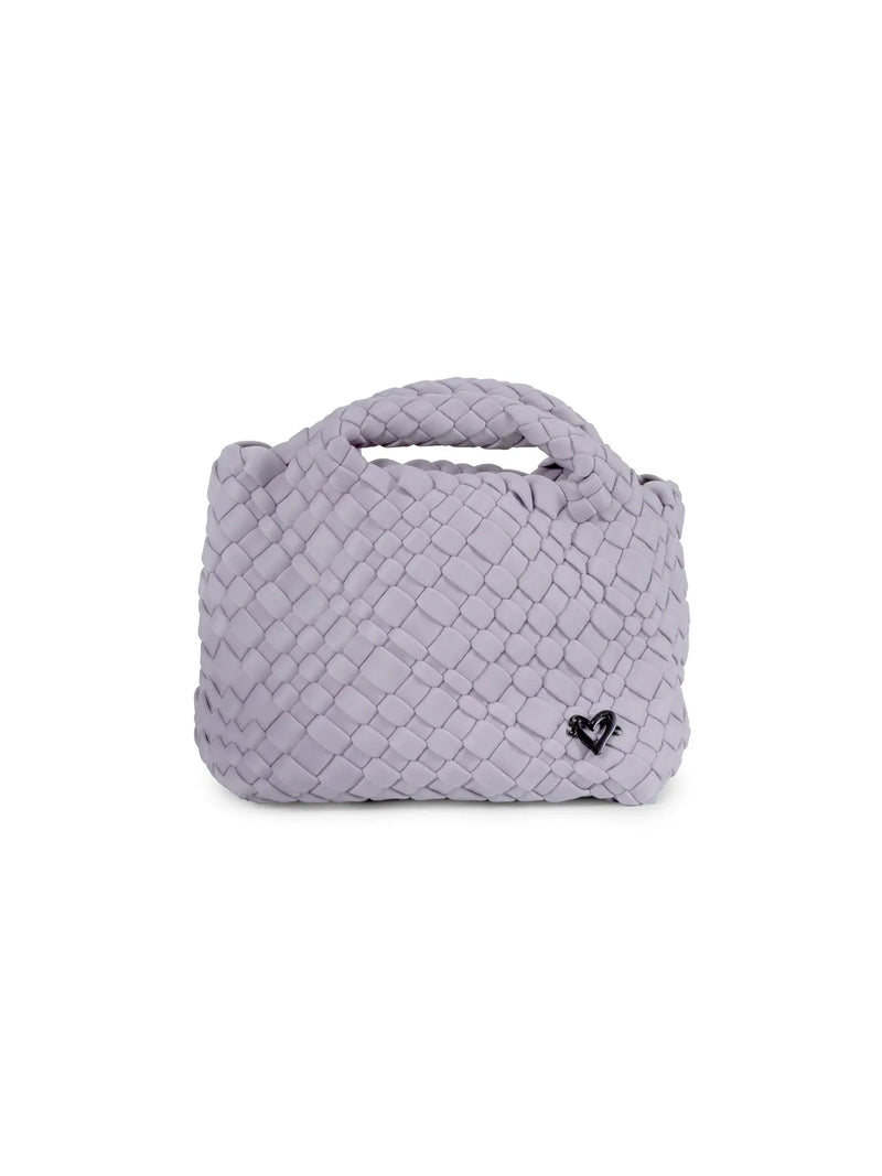 preneLOVE Tiny Mini Woven Tote Bag Cranberry Lavender