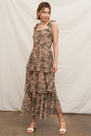 Woodland Whispers Tiered Maxi Dress