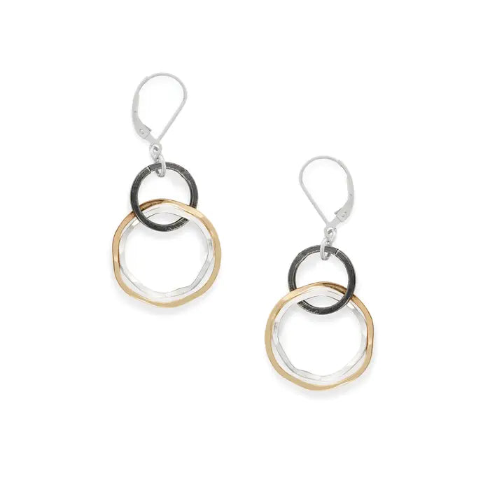 Radiate Mixed Metal Circle Earrings