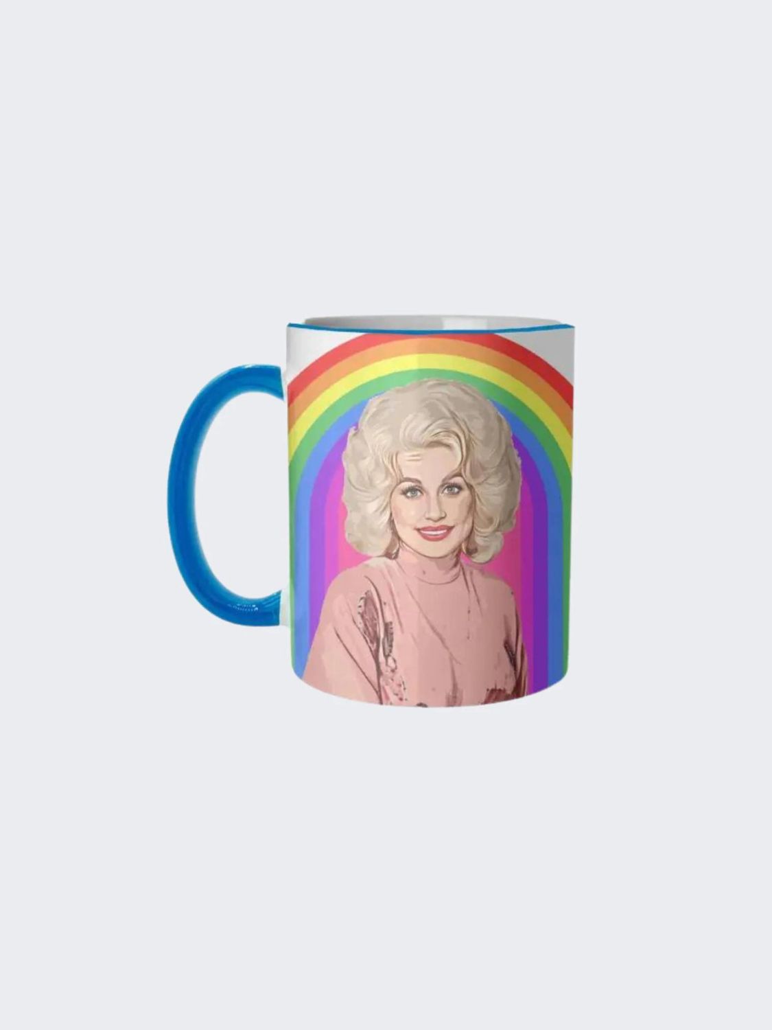 rainbow dolly parton mug