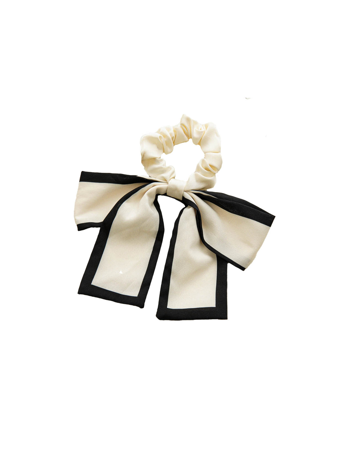 black and white retro ribbon hair bow tie