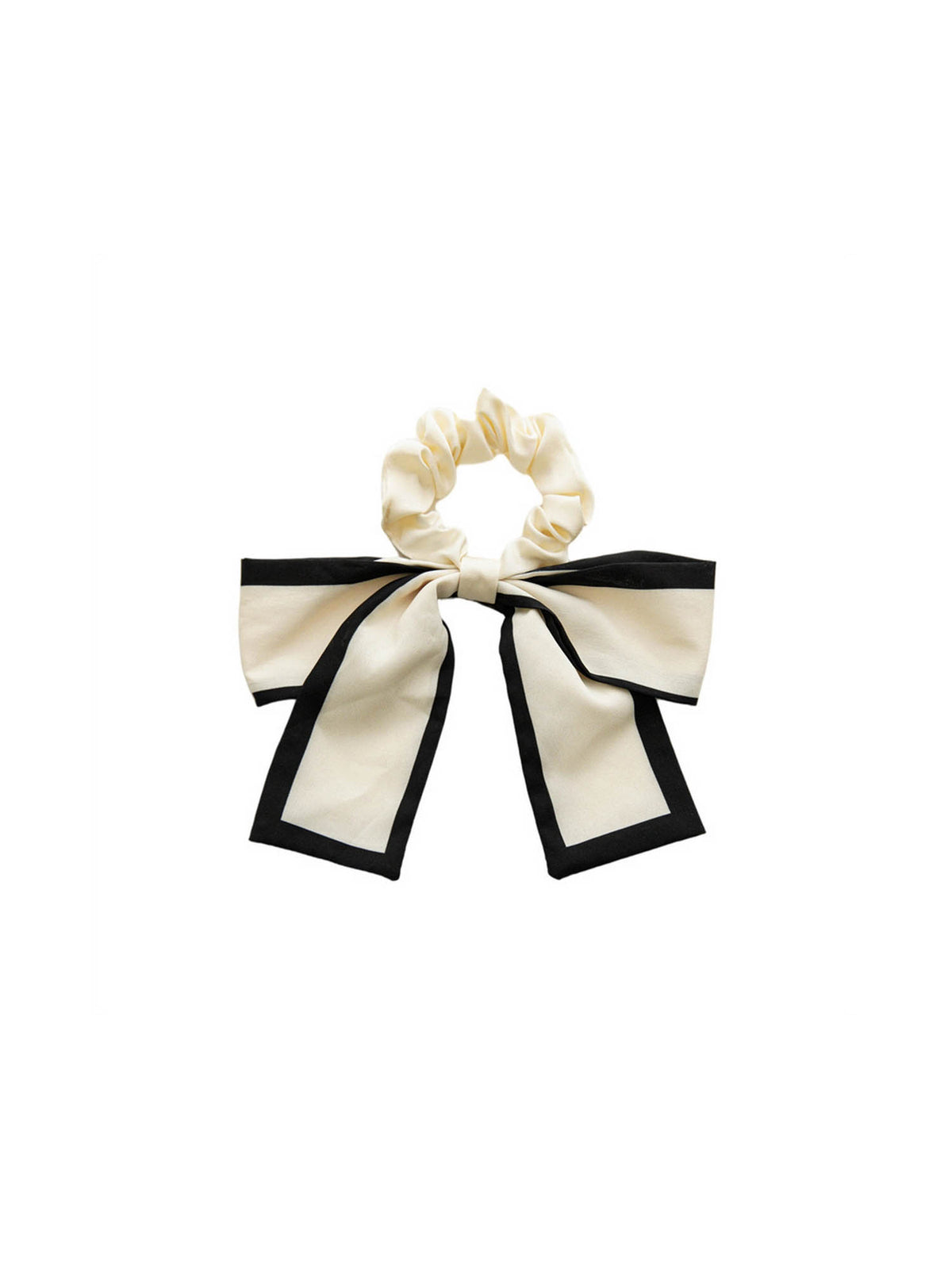 black and white retro ribbon hair bow tie