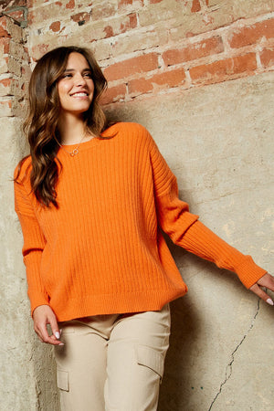 Rocky Top Ribbed Drop Shoulder Sweater