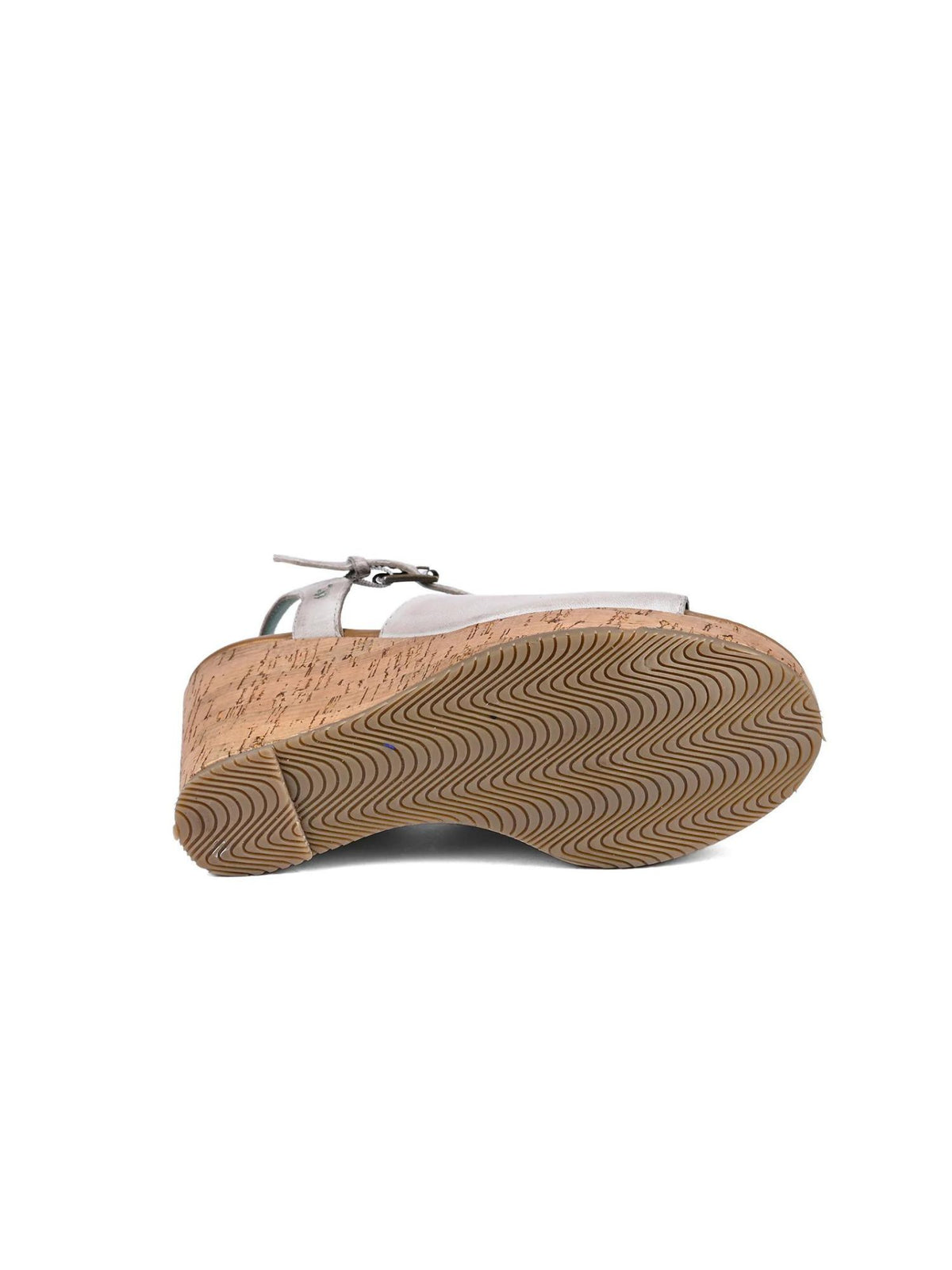 roan deduction cork wedge sandals in bone brown-bottom