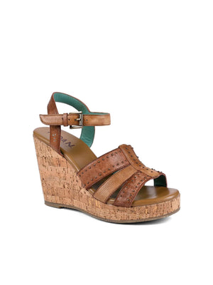 roan different cork wedge sandal in pecan almond-angled