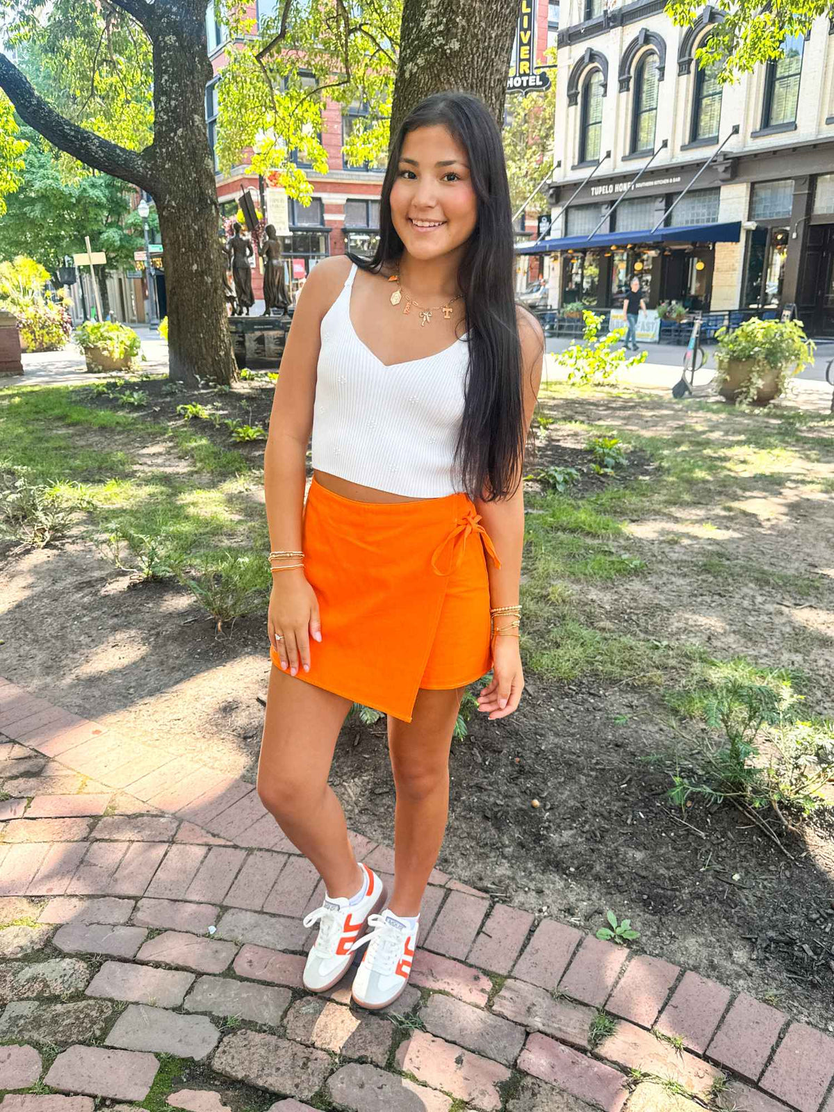 Rocky Top Blooms Sweater Tank white