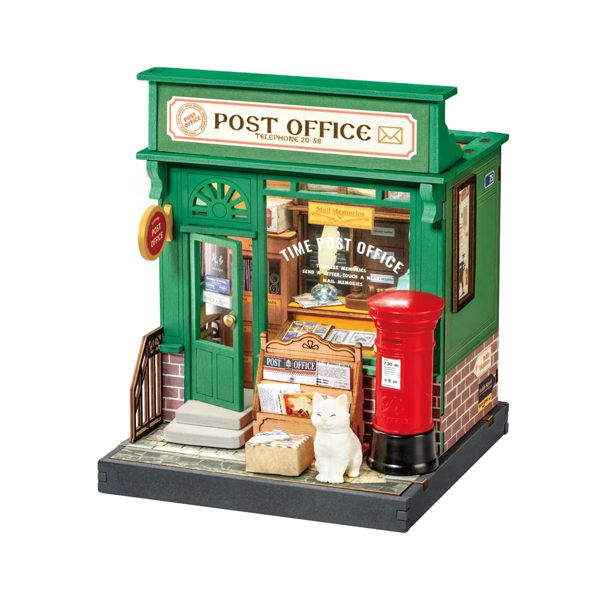 Rolife Century Post Office DIY Mini Dollhouse Kit 3D Puzzle