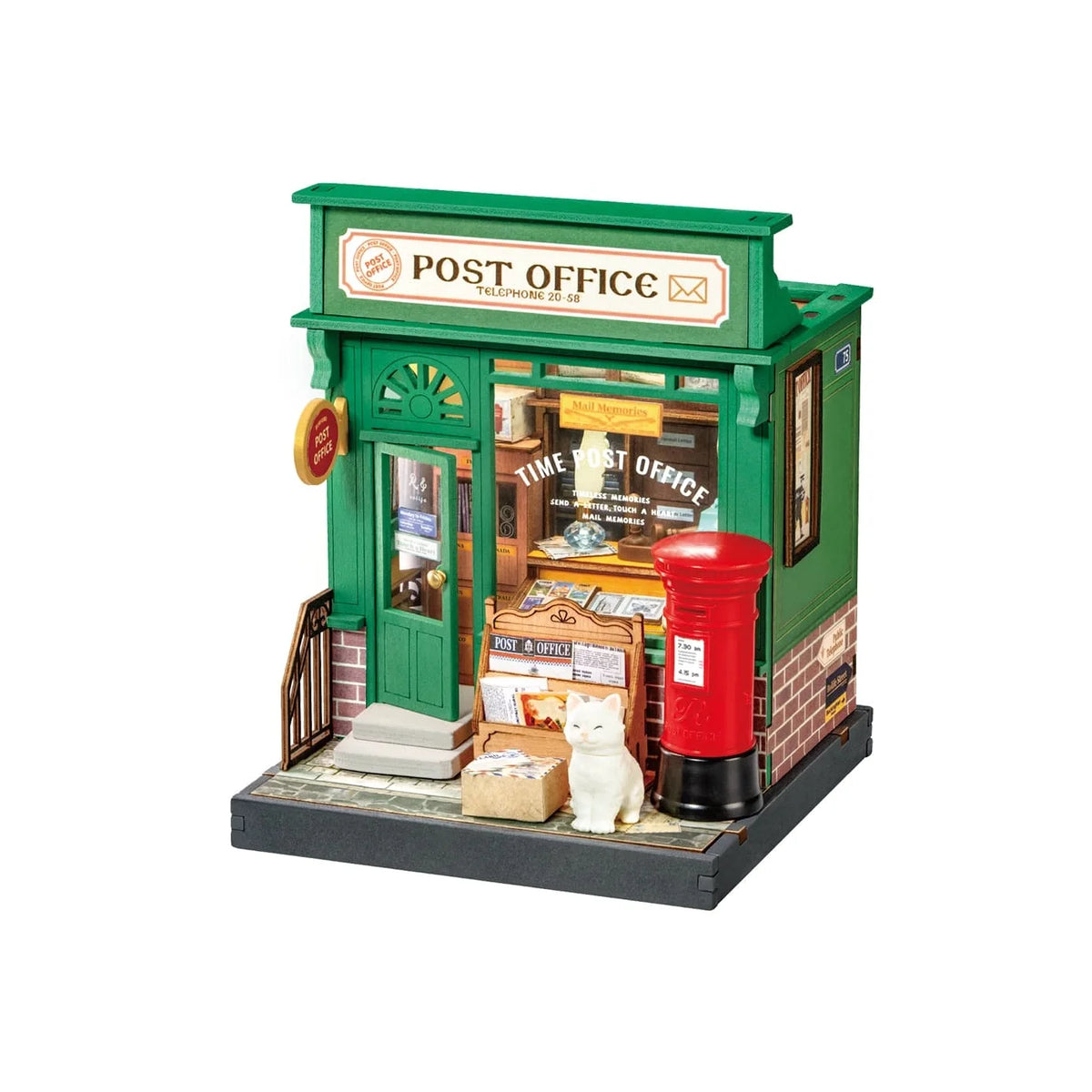Rolife Century Post Office DIY Mini Dollhouse Kit 3D Puzzle