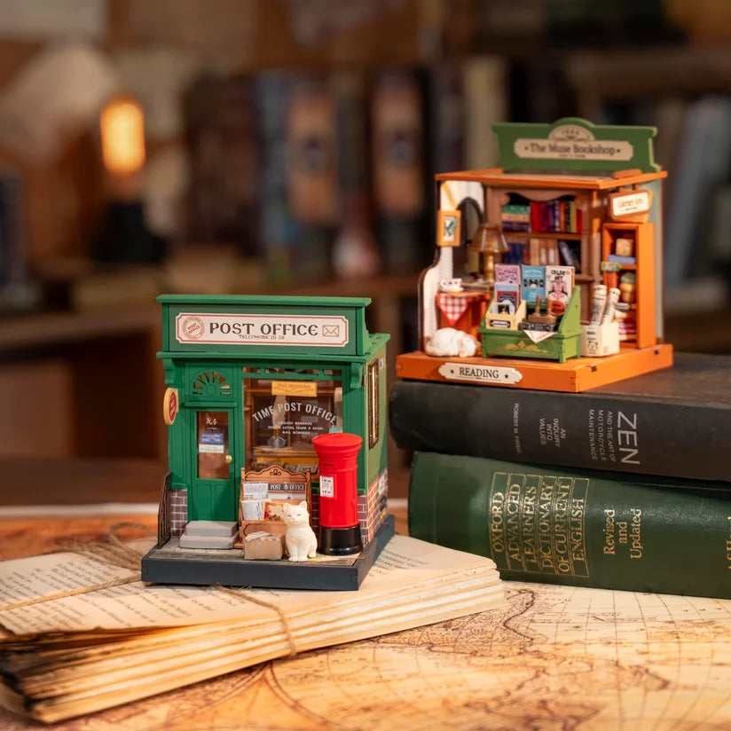 Rolife Century Post Office DIY Mini Dollhouse Kit 3D Puzzle