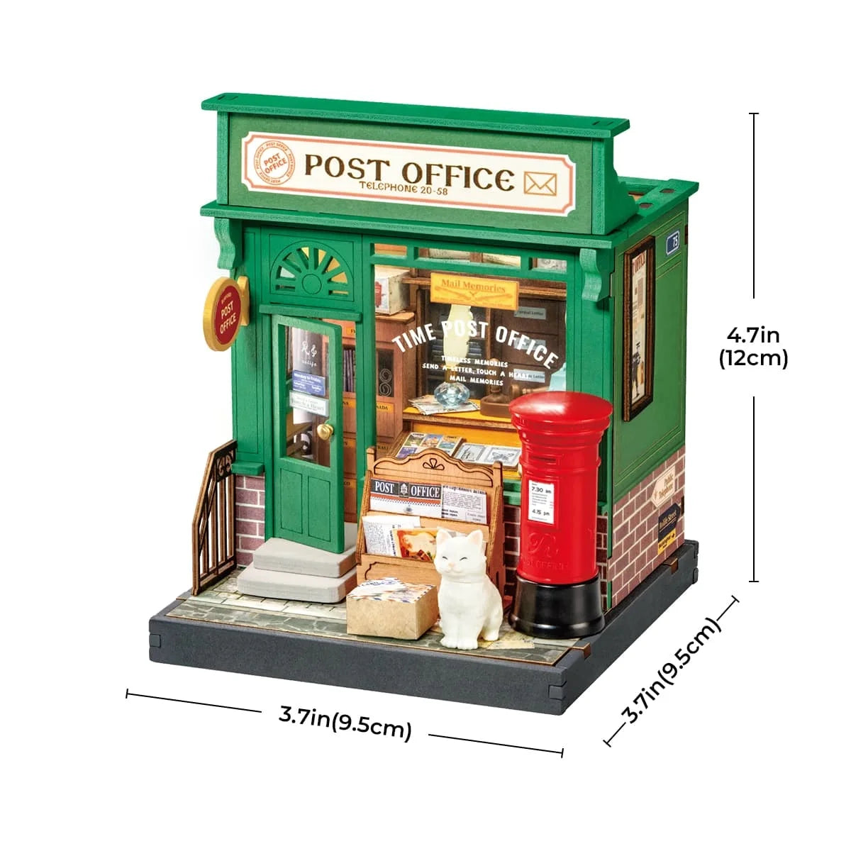 Rolife Century Post Office DIY Mini Dollhouse Kit 3D Puzzle