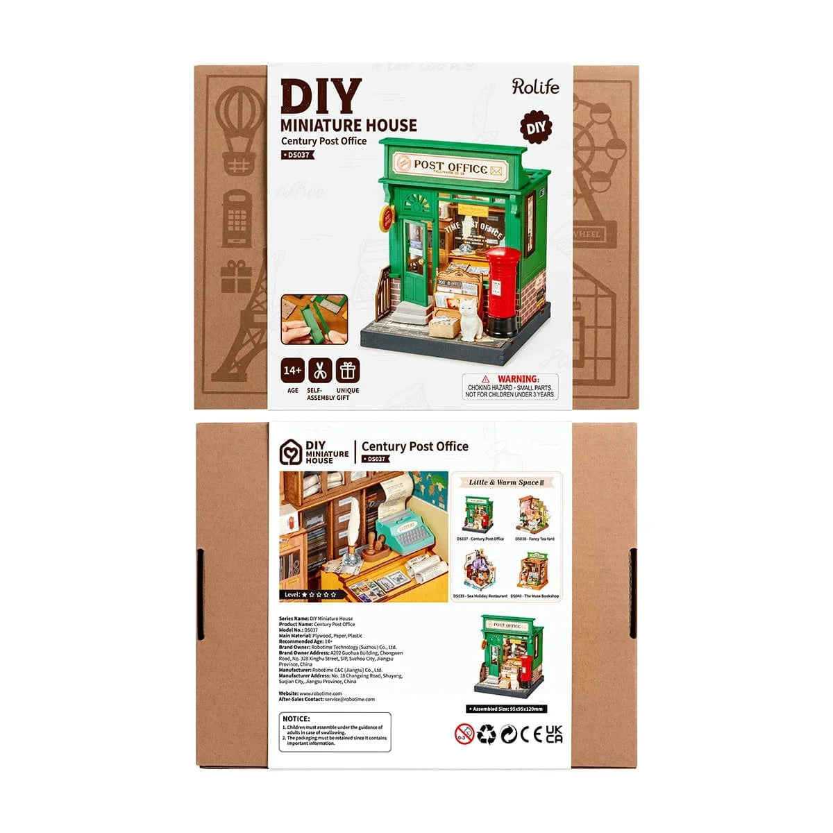 Rolife Century Post Office DIY Mini Dollhouse Kit 3D Puzzle