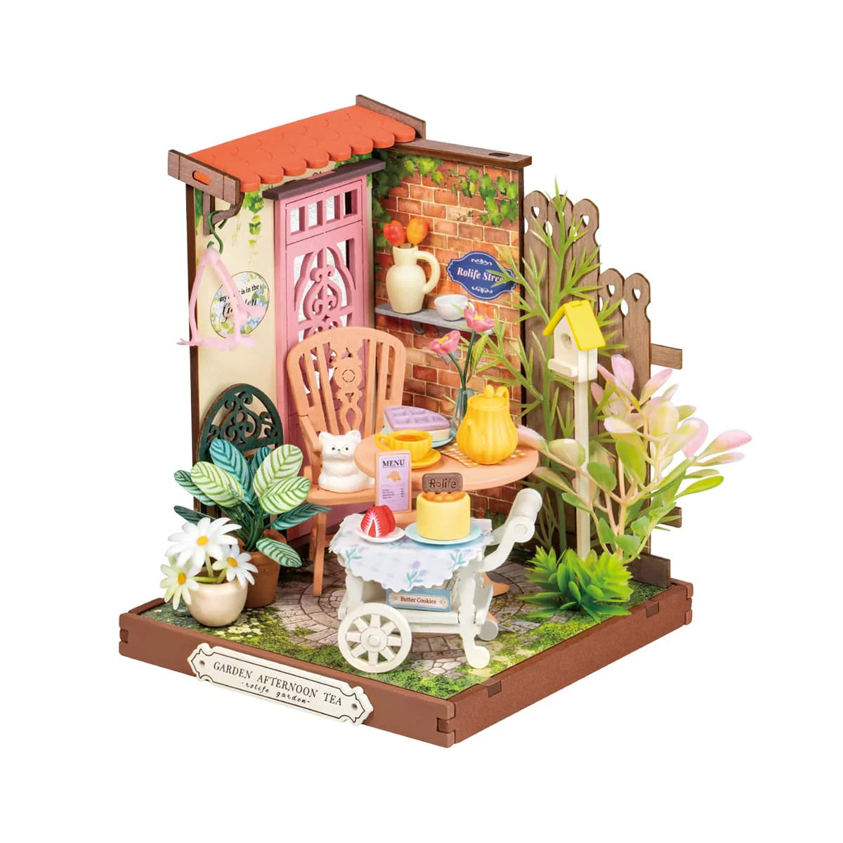 Rolife Fancy Tea Yard DIY Mini Dollhouse Kit 3D Puzzle