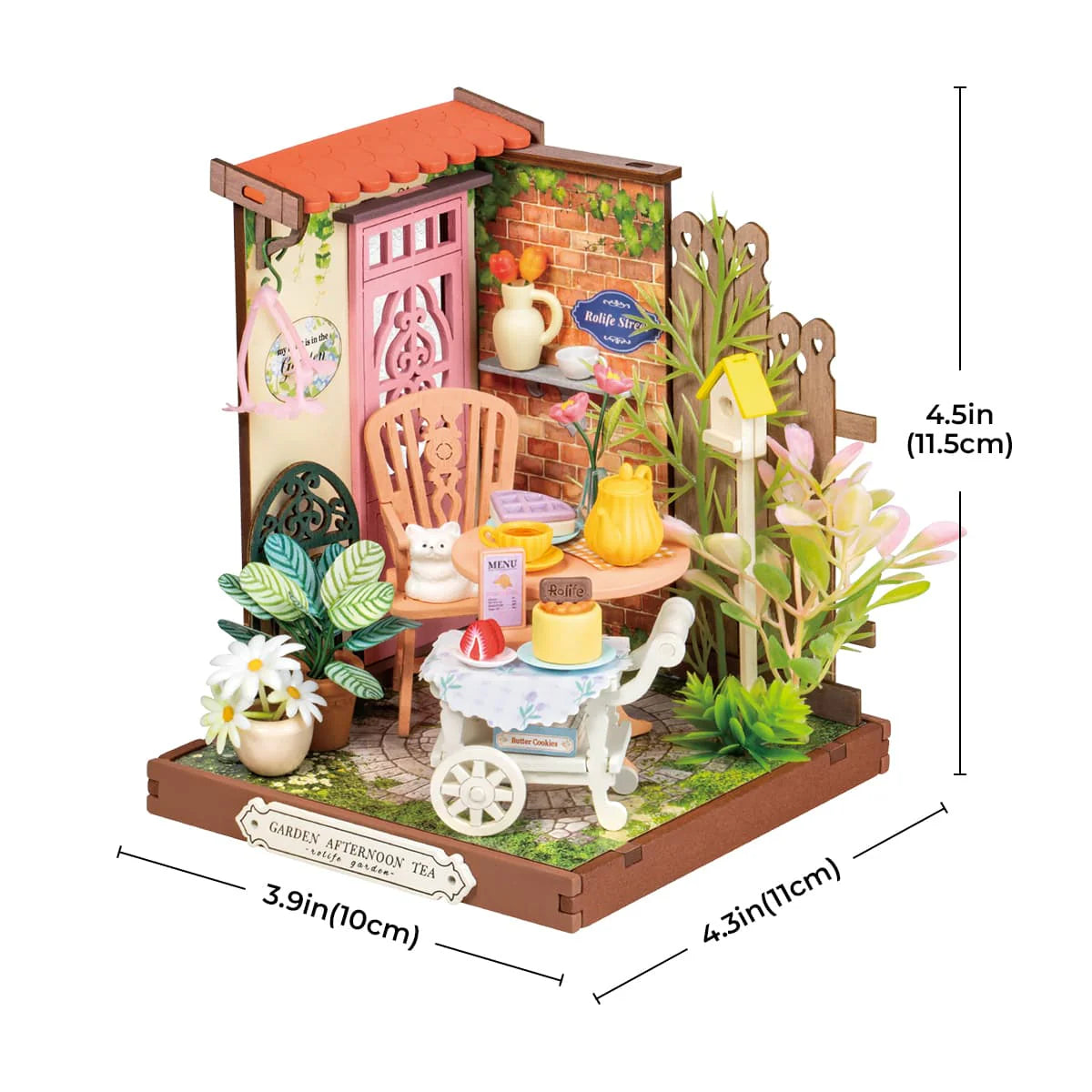 Rolife Fancy Tea Yard DIY Mini Dollhouse Kit 3D Puzzle
