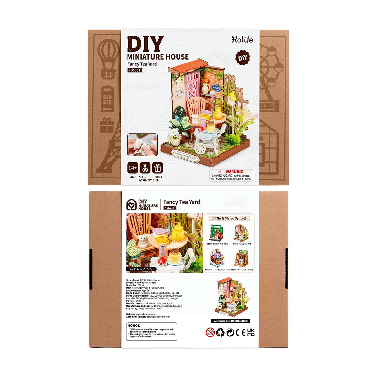 Rolife Fancy Tea Yard DIY Mini Dollhouse Kit 3D Puzzle