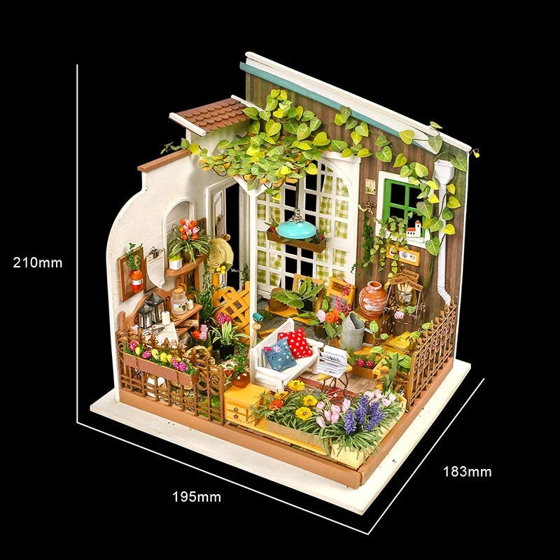 Rolife Miller's Garden DIY Mini Dollhouse Kit 3D Wooden House Mini Puzzle
