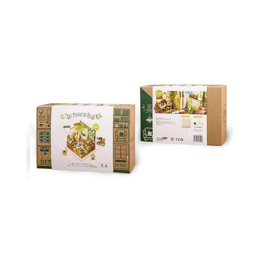 Rolife Miller's Garden DIY Mini Dollhouse Kit 3D Wooden House Mini Puzzle