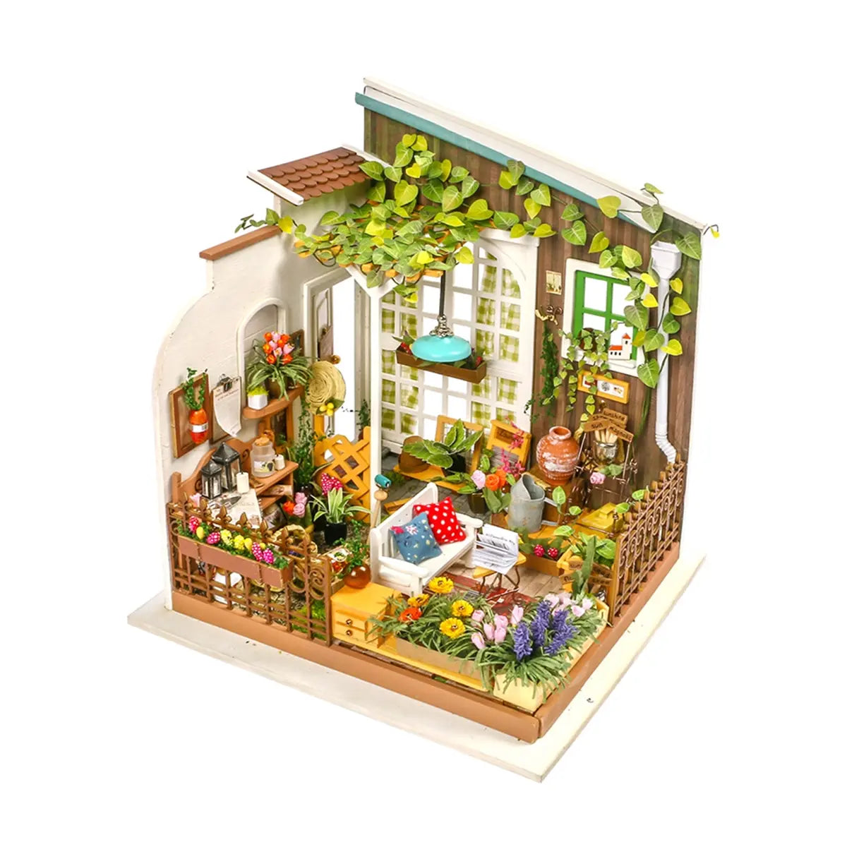 Rolife Miller's Garden DIY Mini Dollhouse Kit 3D Wooden House Mini Puzzle