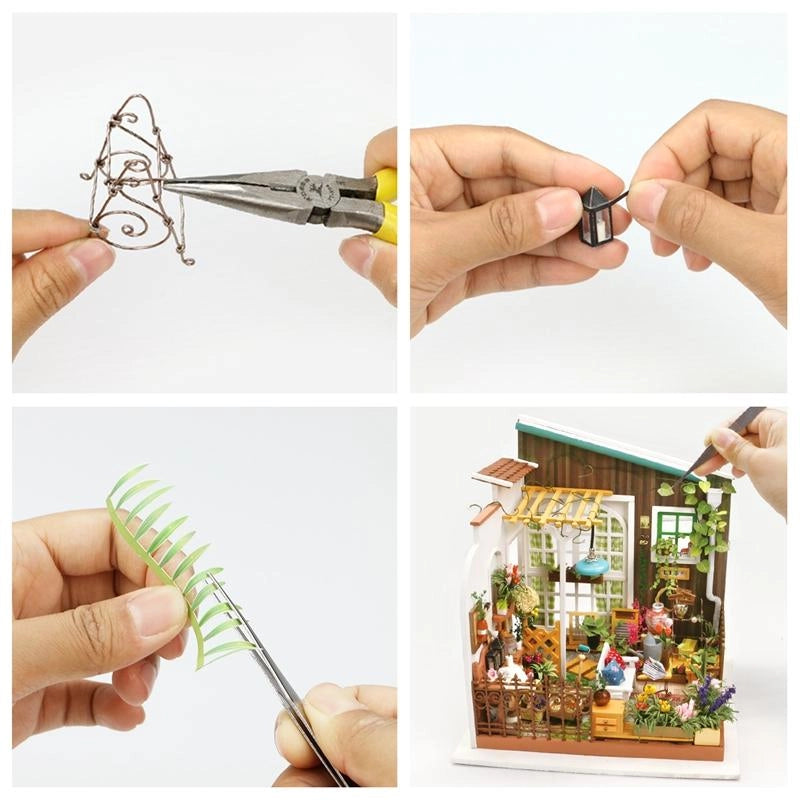 Rolife Miller's Garden DIY Mini Dollhouse Kit 3D Wooden House Mini Puzzle