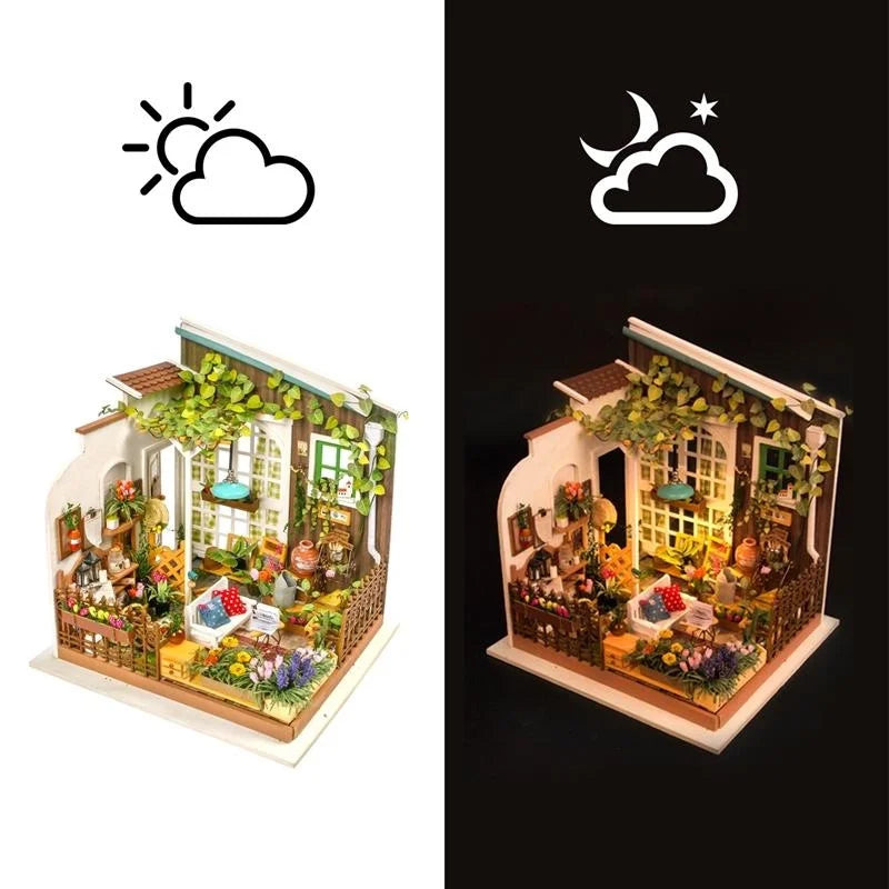 Rolife Miller's Garden DIY Mini Dollhouse Kit 3D Wooden House Mini Puzzle