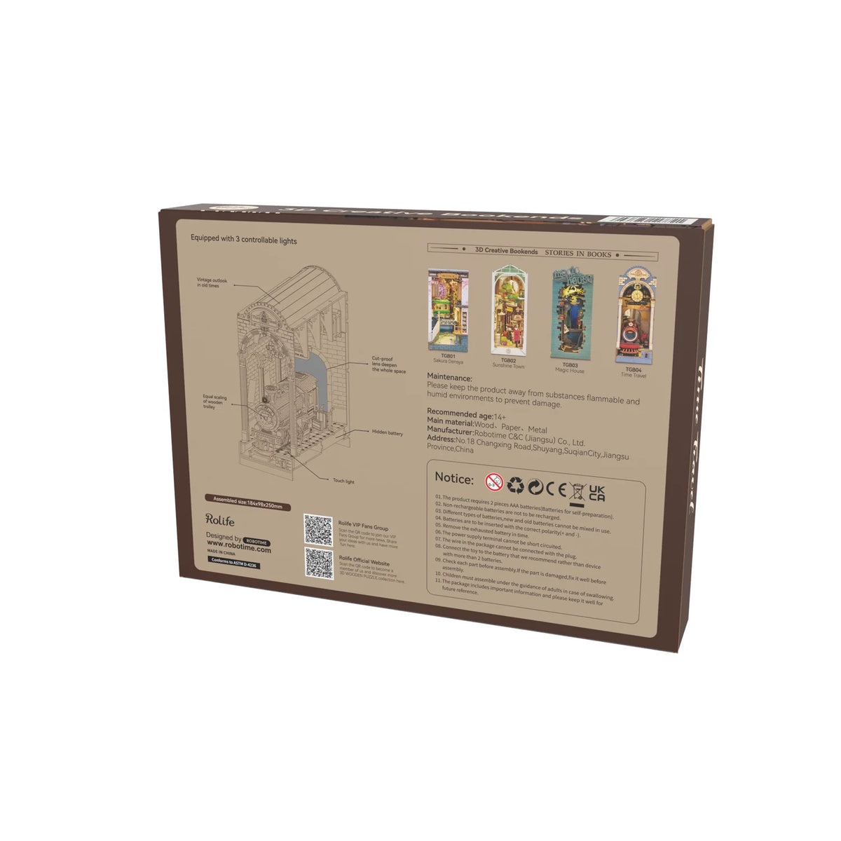 Rolife Time Travel Book Nook DIY Puzzle Kit