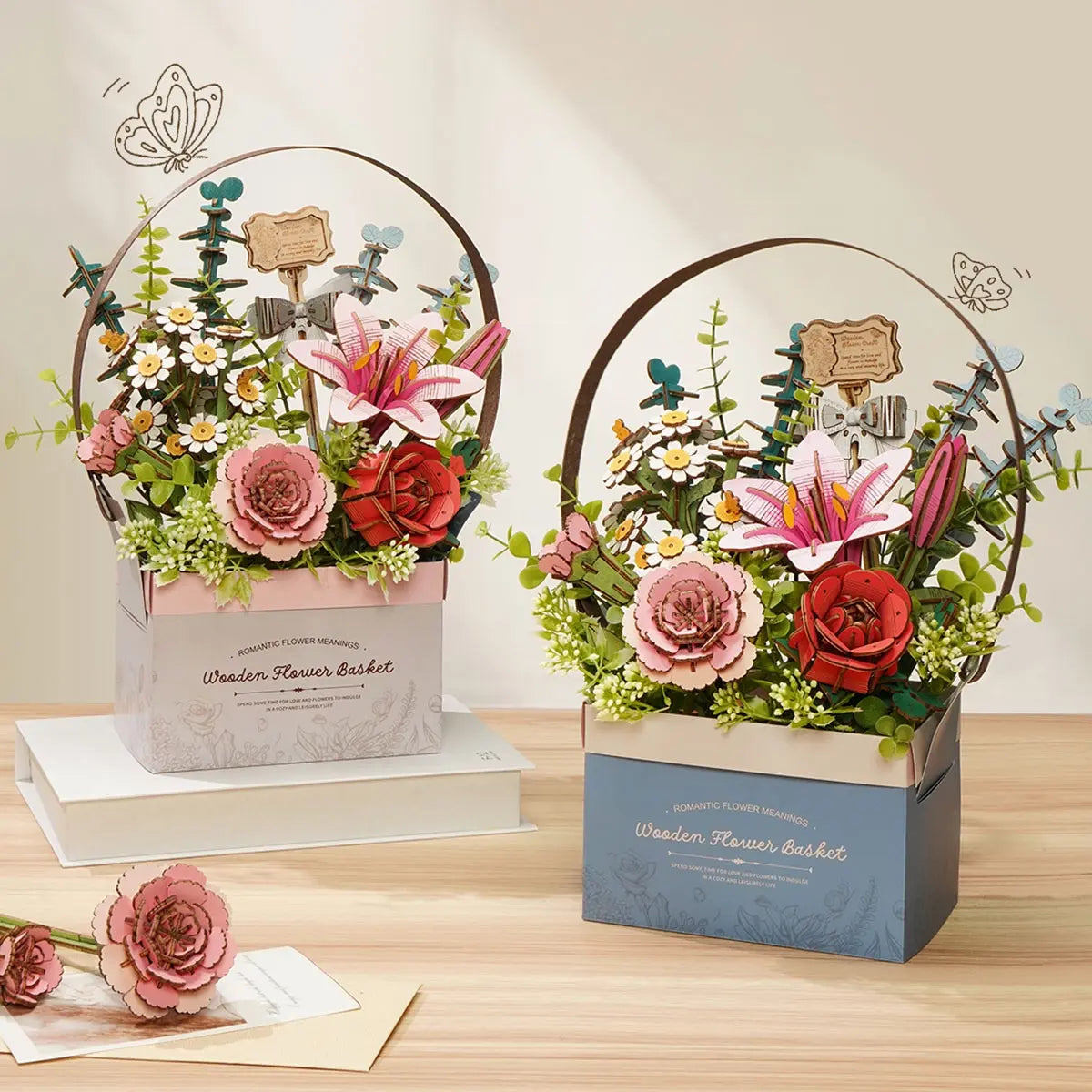 Rowood Flower Basket 3D Wooden Puzzle
