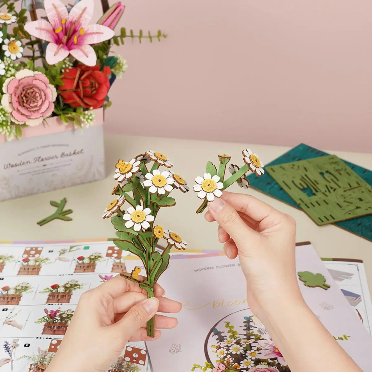 Rowood Flower Basket 3D Wooden Puzzle