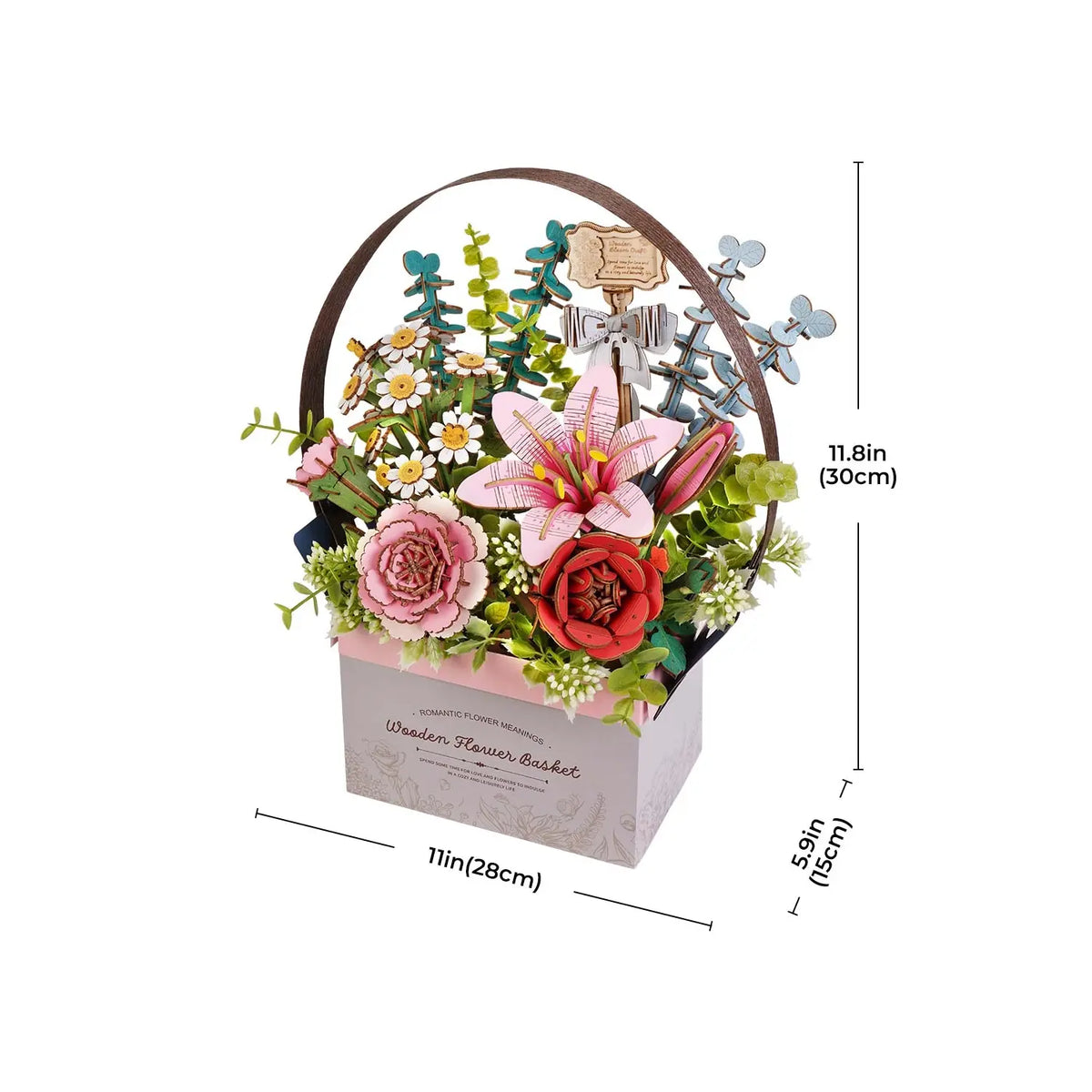 Rowood Flower Basket 3D Wooden Puzzle