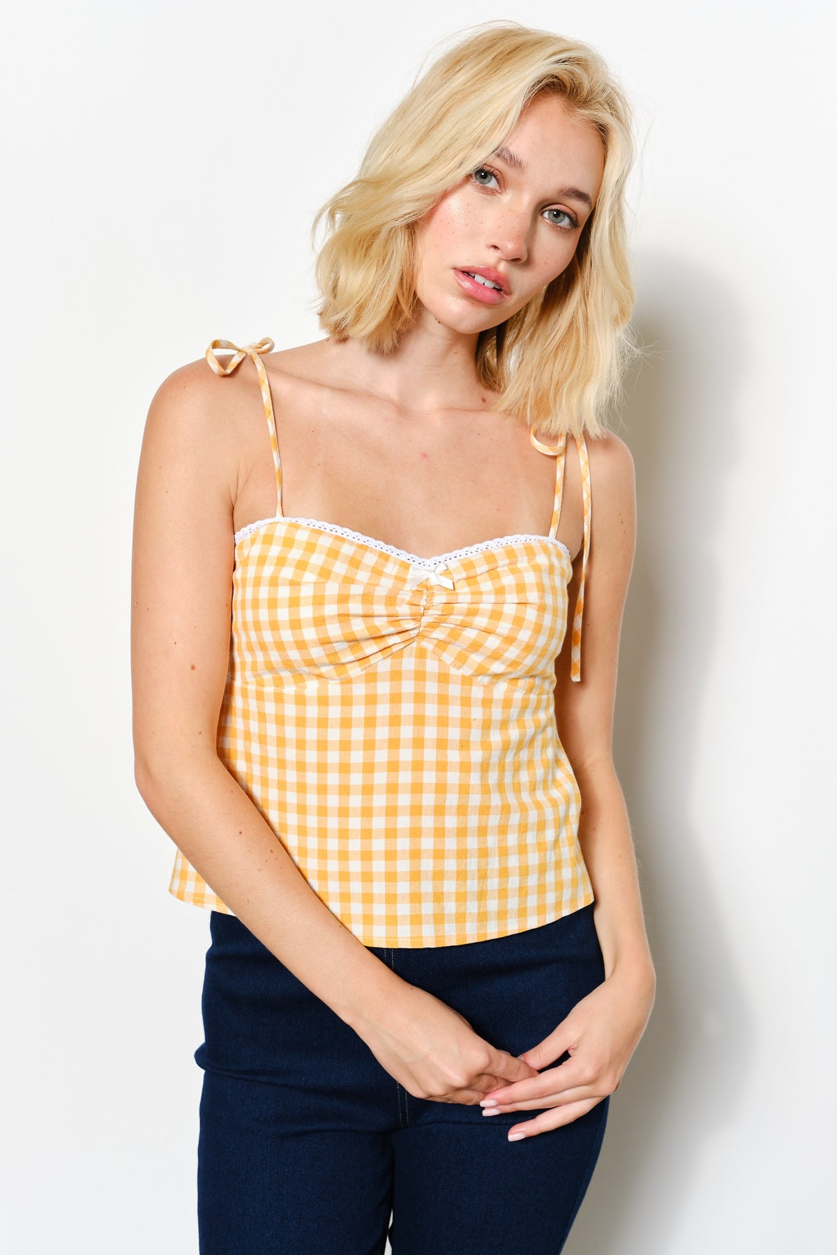 Game Day Gingham Top