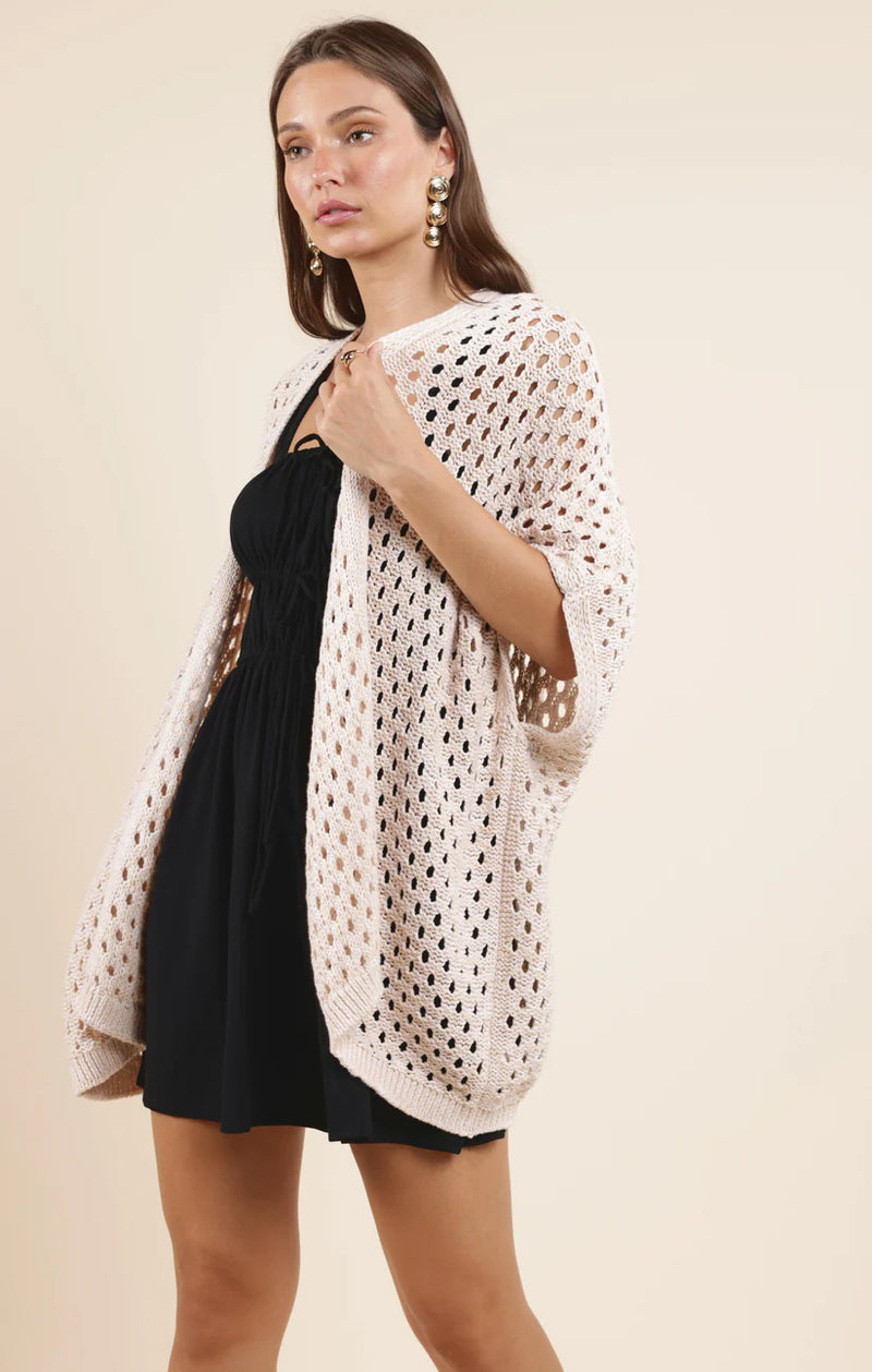 Sadie & Sage Clemence Open Knit Cardigan Cream
