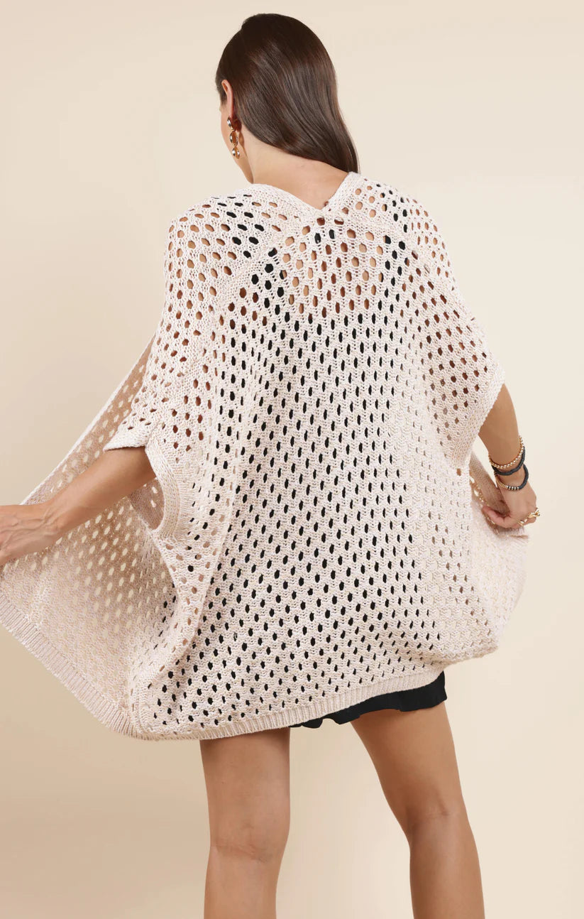 Sadie & Sage Clemence Open Knit Cardigan Cream