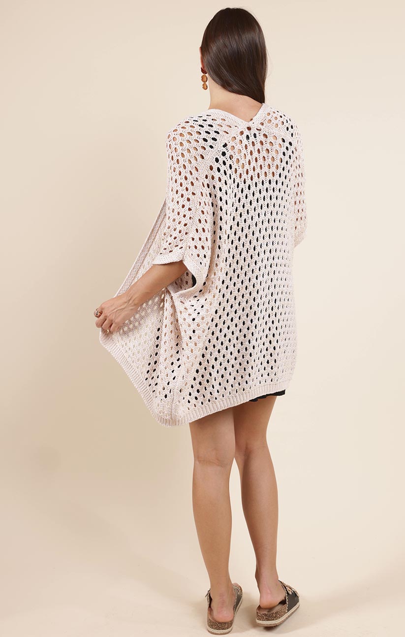 Sadie & Sage Clemence Open Knit Cardigan Cream