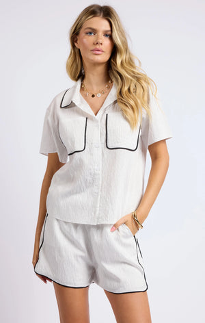 Community Contrast Piping Shirt