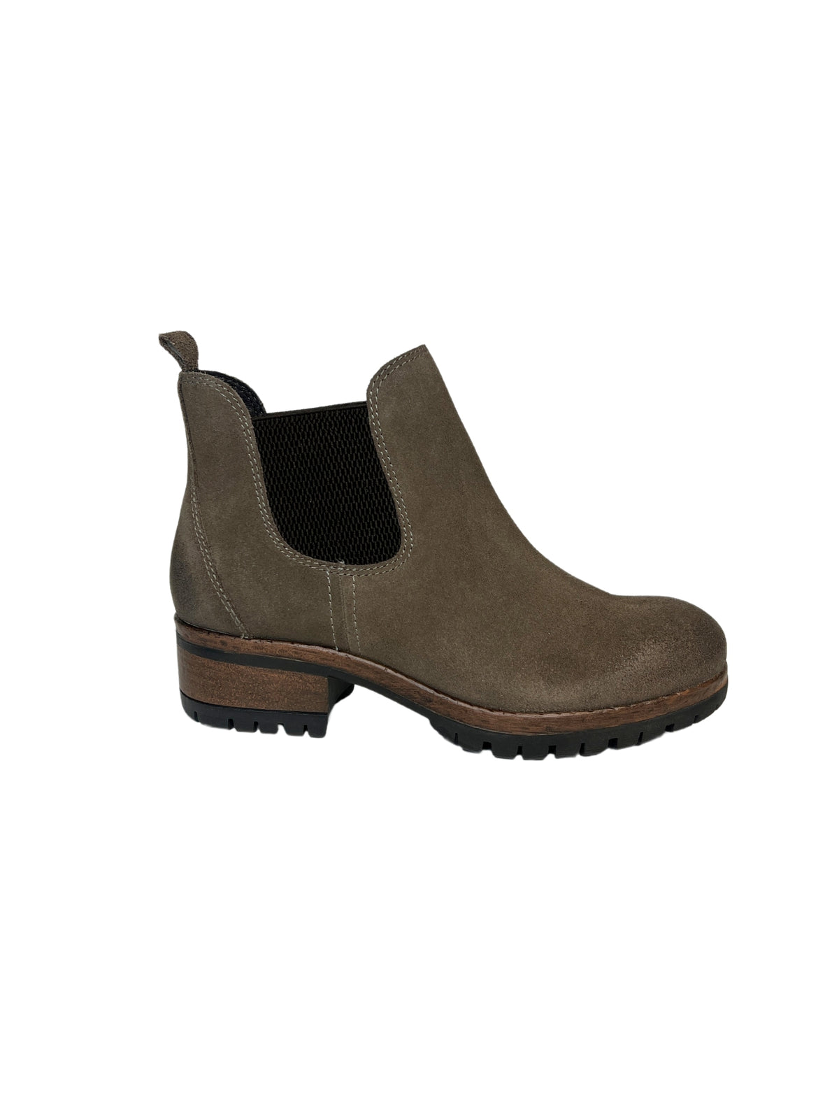 salvia cachet lugg chelsea boot loggia viz suede front side view